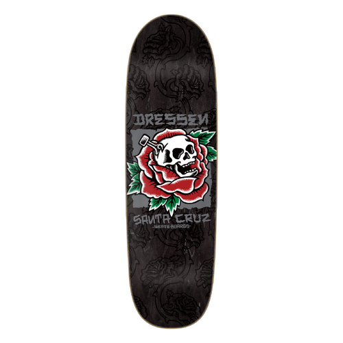 Santa Cruz Deck Skull Rose Dressen 9.25 Inch Width