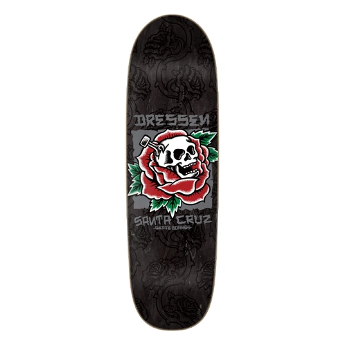 Santa Cruz Deck Dressen Skull Rose 9.3 Inch Width