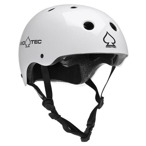 Pro-Tec Helmet Classic Certified Jr White Gloss [Size: Youth Small]