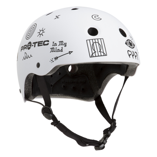 Pro-Tec Helmet Classic Certified Cult Club White [Size: Mens X Small]
