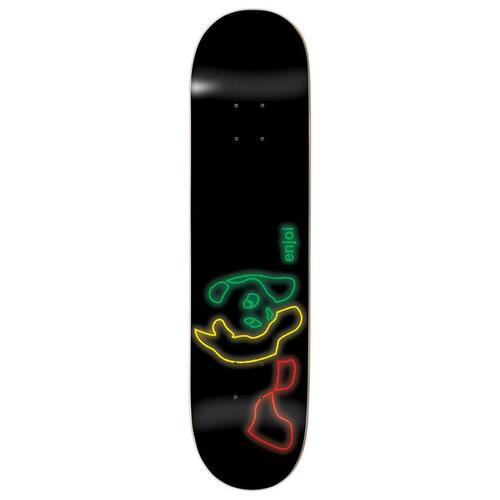 Enjoi Deck Neon Rasta Panda Black 7.5