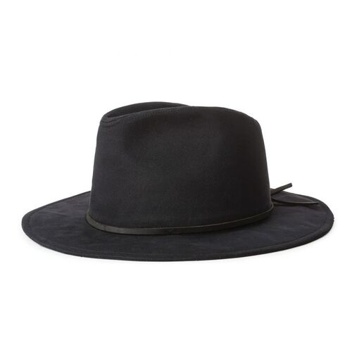 Brixton Hat Wesley Fedora Cotton Black [Size: Mens Small]