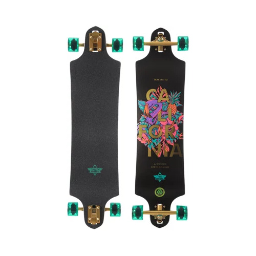 Dusters Complete Golden State Longboard Black/Green 38 Inch