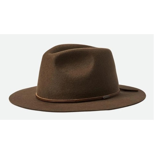 Brixton Hat Packable Adjustable Wesley Fedora Dark Earth [Size: Mens Small]