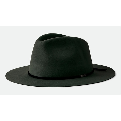 Brixton Hat Packable Wesley Fedora Adjustable Black/Black [Size: Mens Small]