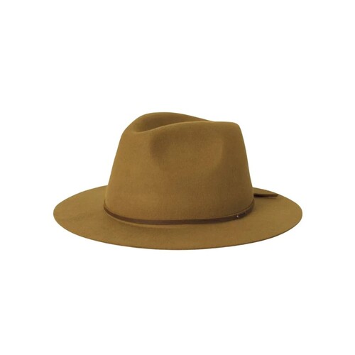 Brixton Hat Wesley Fedora Packable Golden Brown [Size: Mens Small]