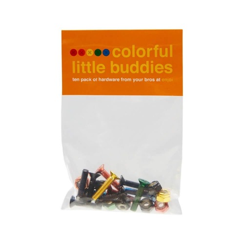 Enjoi Hardware Little Buddies Bolt 10pk Multi Colours