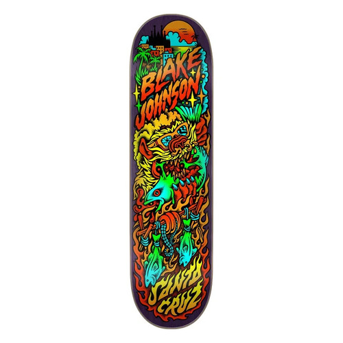 Santa Cruz Deck Johnson Beach Wolf 2 Purple Stain 8.3 Inch Width
