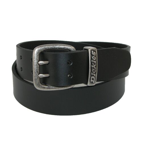 Dickies Belt Two Prong Leather Black/Black