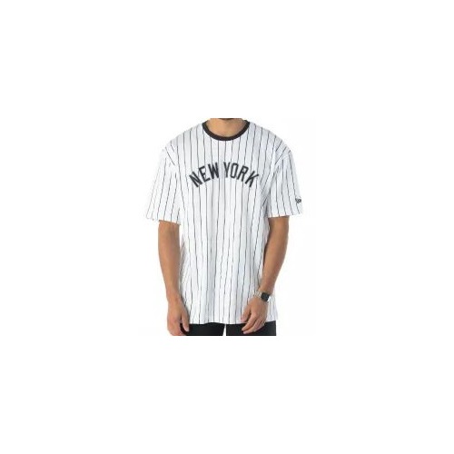 New Era Tee New York Yankees White/Navy Oversized [Size: Mens Medium]