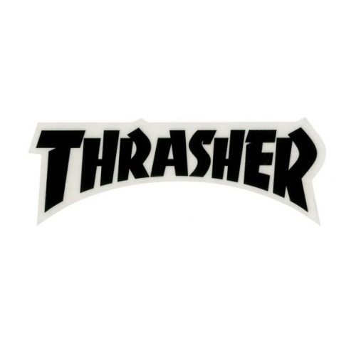Thrasher Sticker Logo Die Cut 5.5 inch (Black Letters)