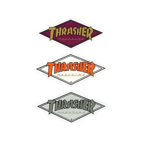 Thrasher Sticker Diamond Logo 4 inch Orange