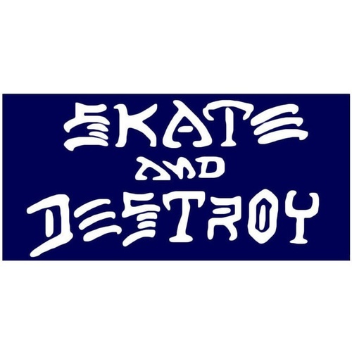 Thrasher Sticker Skate and Destroy 6.25 Inch Blue