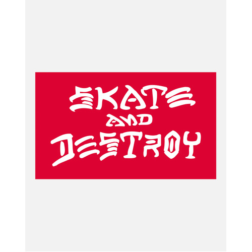 Thrasher Sticker Skate and Destroy 6.25 Inch Red