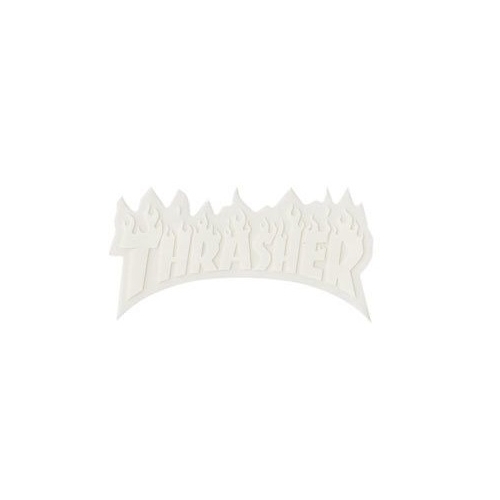 Thrasher Sticker Flame Logo Small 3 inch (White Letters)
