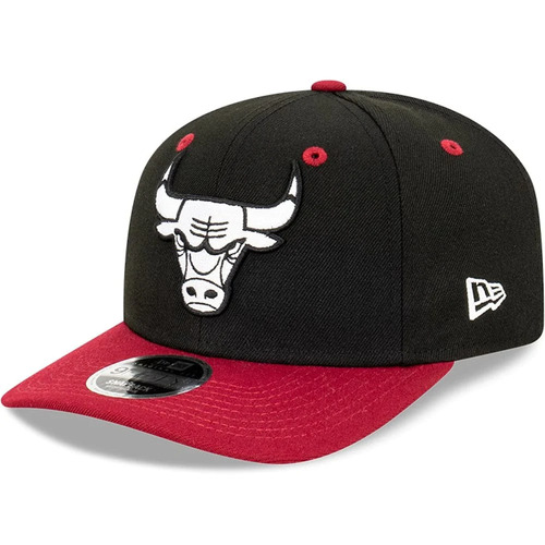 New Era Hat 9FIFTY Snapback Black/Cardinal Red Chicago Bulls