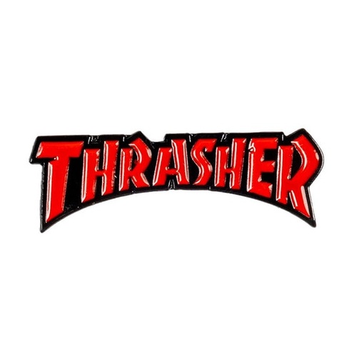 Thrasher Lapel Pin Logo Black/Red 1.5 inch