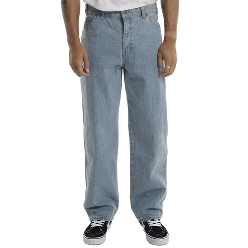 Dickies Pants Relaxed Straight Fit 5 Pocket Denim Light Indigo [Size: 34 inch Waist]