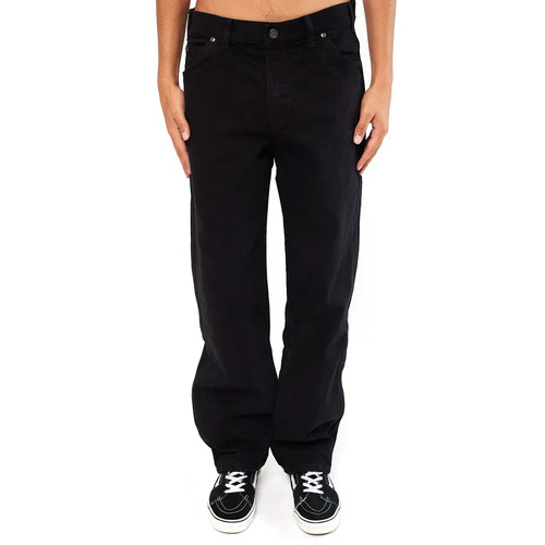 Dickies Pants Relaxed Straight Fit 5 Pocket Denim Jean Rinsed Black [Size: 32 inch Waist]