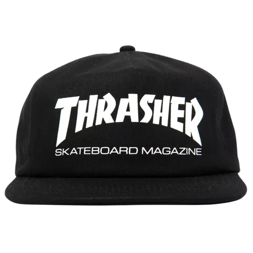 Thrasher Hat Skatemag Snapback Black/White