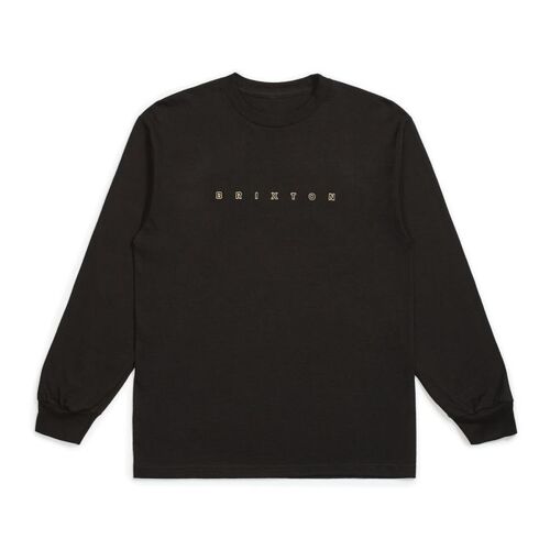 Brixton Tee L/S Cantor Washed Black [Size: Mens Medium]