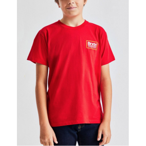 Brixton Youth Tee Palmer Red [Size: Youth 10/Small]