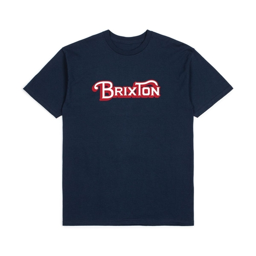 Brixton Youth Tee Grade Navy [Size: Youth 10/Small]