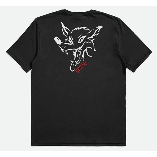 Brixton Tee Wolf Tailored Black [Size: Mens Small]