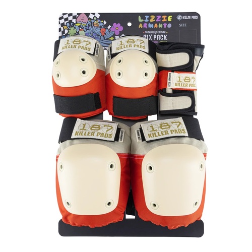 187 Pads Six Pack Lizzie Armanto White/Red Small/Medium