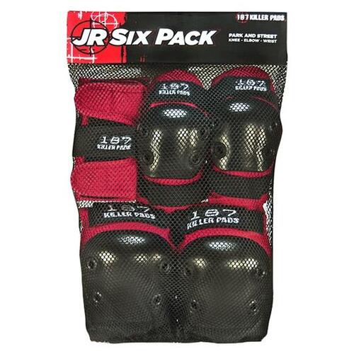 187 Pads Junior Six Pack Red