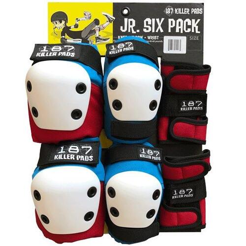 187 Pads Junior Six Pack Red/White/Blue