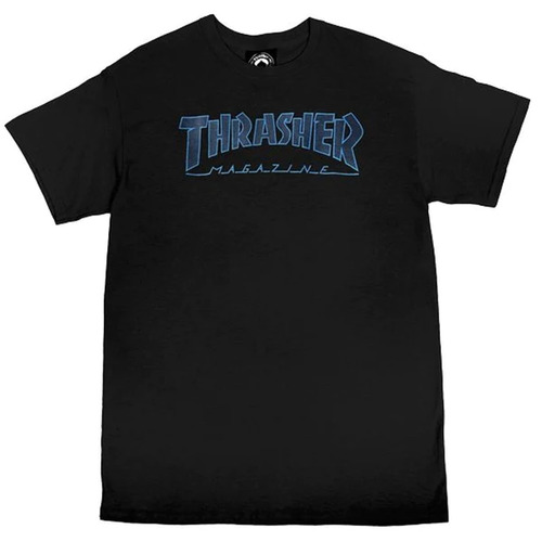 Thrasher Tee Outlined Black/Black [Size: Mens Small]