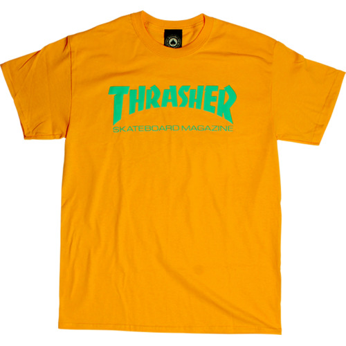 Thrasher Tee Skate Mag Tee Gold/Teal [Size: Mens Large]