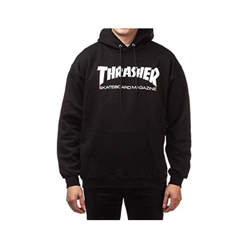 Thrasher Jumper Hood Pullover Skate Mag Black [Size: Mens Medium]