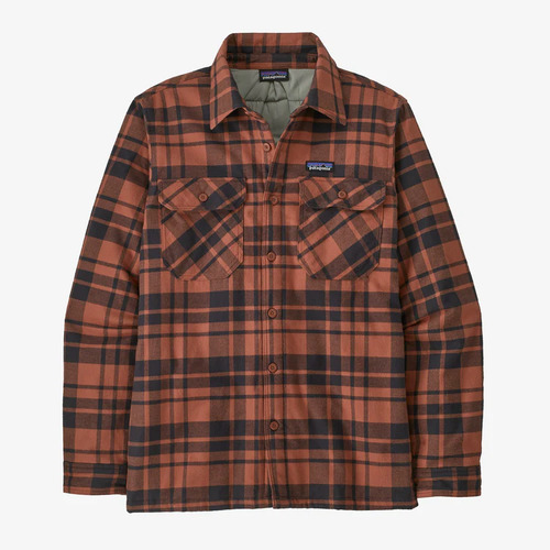 Patagonia Shirt Insulated Midweight Fjord Flannel Ice Caps Burl Red [Size: Mens Medium]