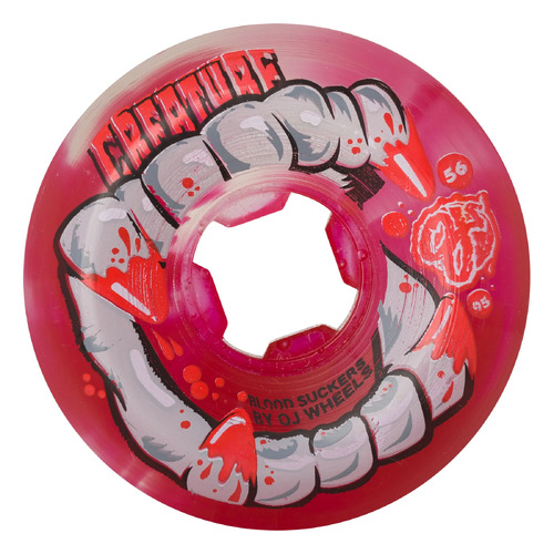 OJ x Creature Wheels DNA Curbsuckers Bloodsuckers Red/Clear 95a 56mm