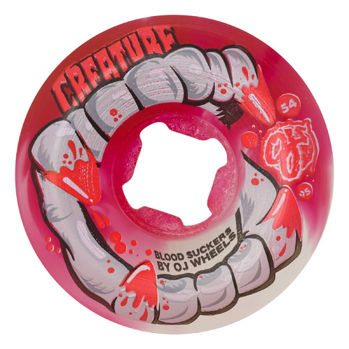 OJ x Creature Wheels DNA Curbsuckers Bloodsuckers Red/Clear 95a 54mm