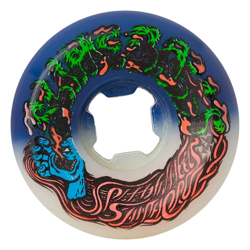Santa Cruz Wheels Slime Balls Hairballs 50-50 White/Blue 95a 53mm