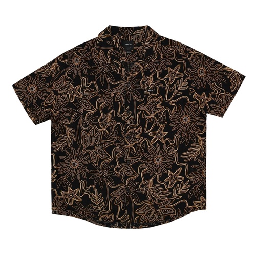 RVCA Shirt After Hours RVCA Black/Brown [Size: Mens Medium] [Colour: Black]