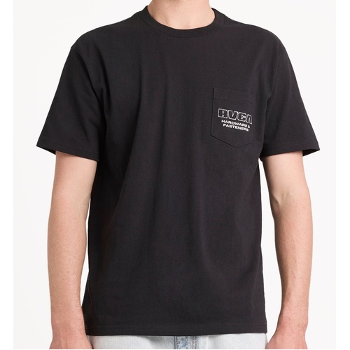 RVCA Tee Fasteners Pocket Black [Size: Mens Medium] [Colour: Black]