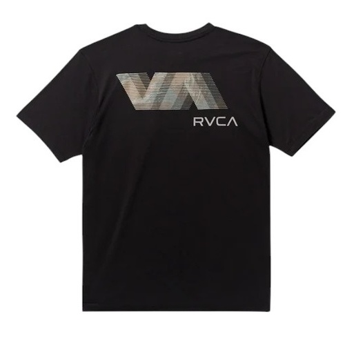 RVCA Tee VA Blur Fill Black [Size: Mens Medium] [Colour: Black]