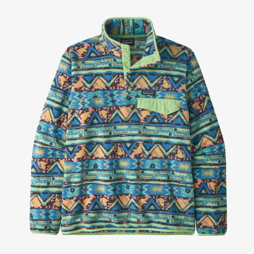 Patagonia Jumper Light Weight Synch Snap-T Pull Over High Hopes Geo Salamander Green [Size: Mens Small]