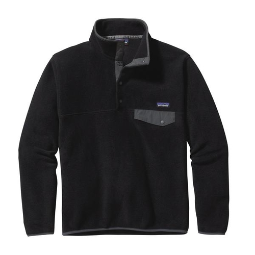 Patagonia Jumper Fleece Lightweight Synch Snap Black/Forge Grey [Size: Mens Large]