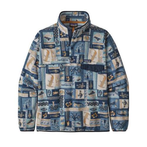 Patagonia Jumper Fleece Lightweight Synch Snap Pull Over Galapagos Archipelagos Pigeon Blue [Size: Mens Medium]