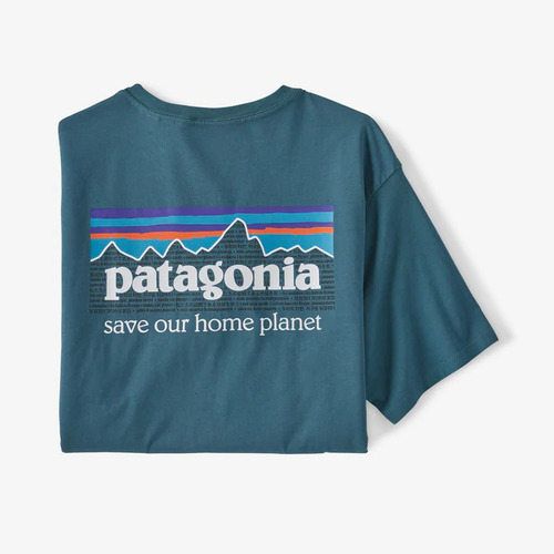Patagonia Tee P-6 Mission Organic Abalone Blue [Size: Mens Medium]