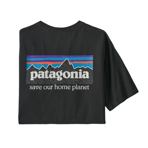 Patagonia Tee P-6 Mission Organic Ink Black [Size: Mens Large]