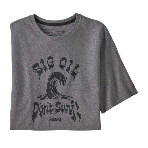 Patagonia Tee Sludge Swell Responsibili-Tee Gravel Heather [Size: Mens Medium]