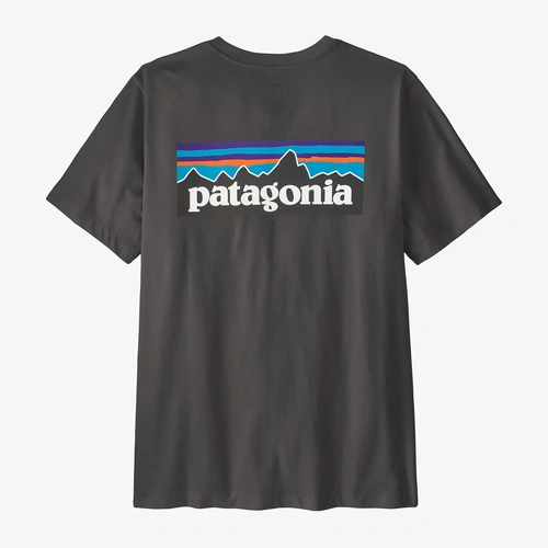 Patagonia Tee P-6 Logo Ink Black [Size: Mens Small] [Colour: Black]