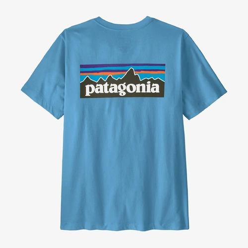 Patagonia Tee P-6 Logo Shore Blue [Size: Mens Small] [Colour: Blue]