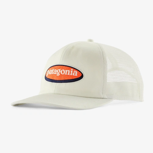 Patagonia Hat Relaxed Trucker Oval Logo Birch White